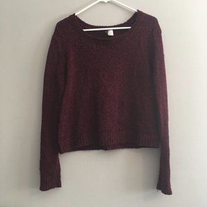 [Divided] $1 BUNDLE Maroon Crop Sweater